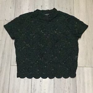 Green crop top